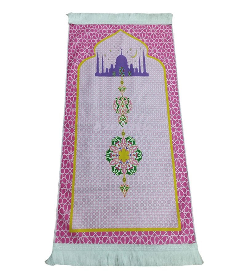 Çocuk Seccadesi Mihrablı Camili Pembe
