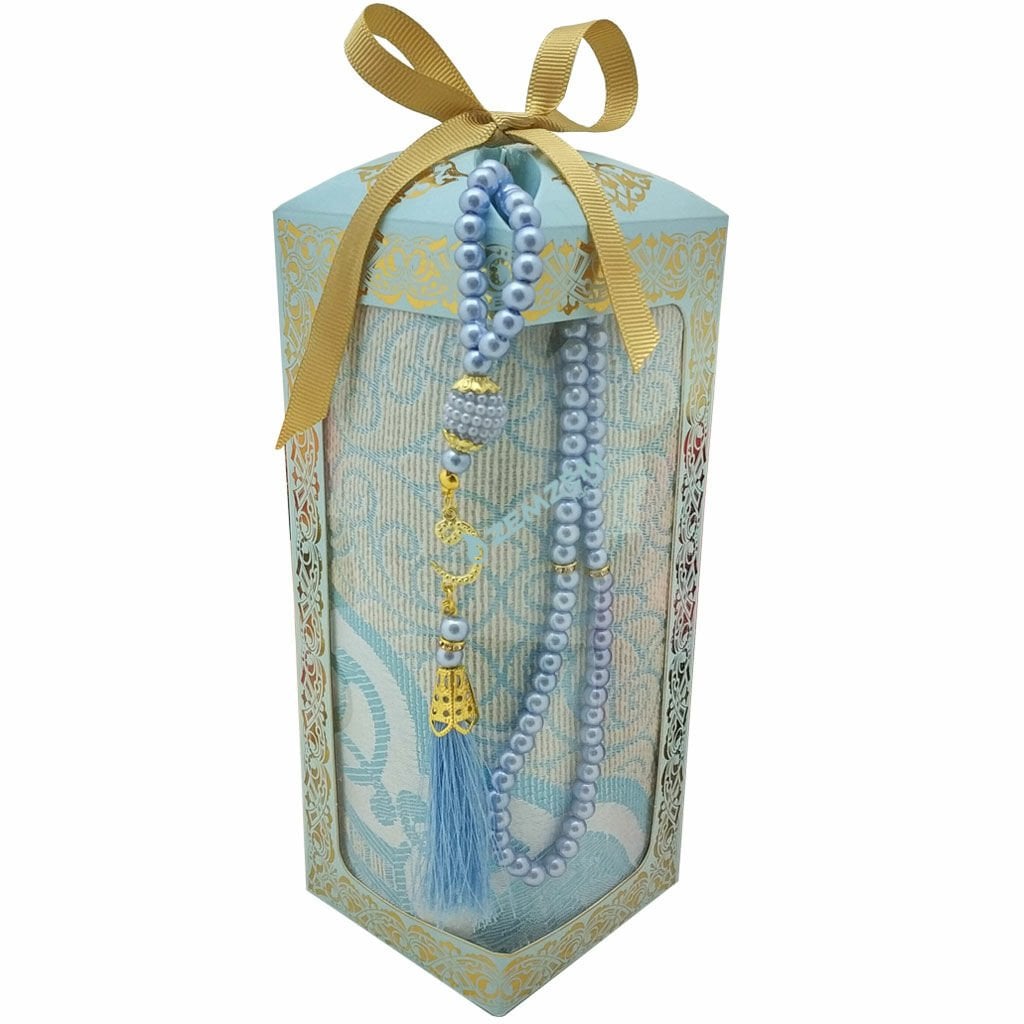 Seccade Seti Tafta Kumaş Ekranlı Kutu Mavi