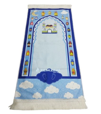 Çocuk Seccadesi Mihrablı Bulut Mavi
