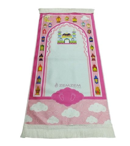 Çocuk Seccadesi Mihrablı Bulut Pembe